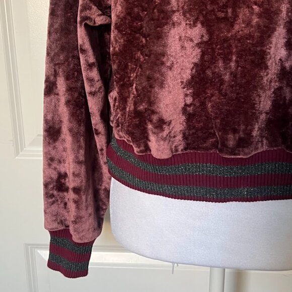 THE ONLY ALICE Maroon Burgundy Long Sleeve Sweater Top Size XS - Picture 7 of 16